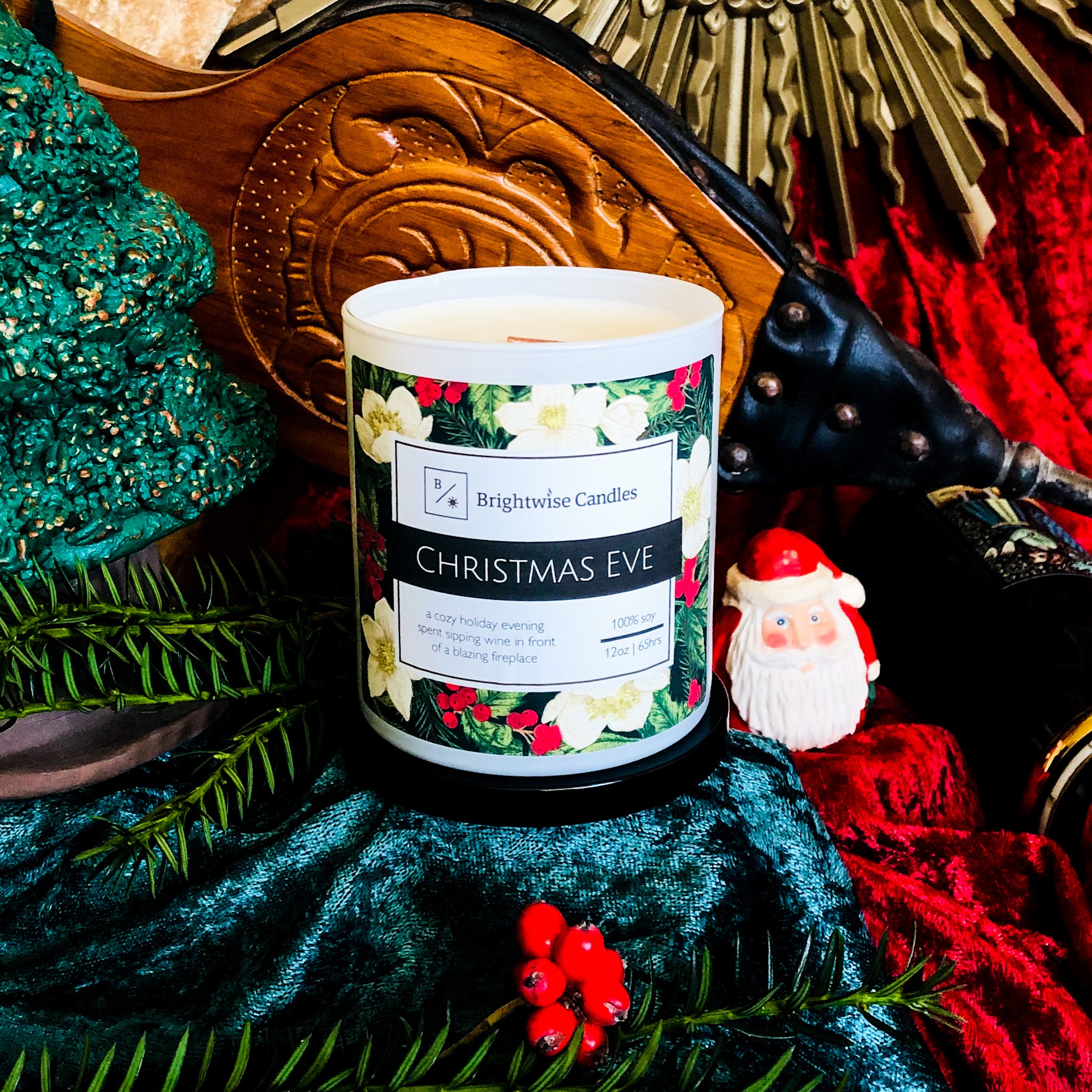 Christmas Eve Scented Soy Wax Candle - Brightwise Candles