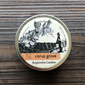 Citrus Grove Scented Soy Wax Candle Tin - Brightwise Candles