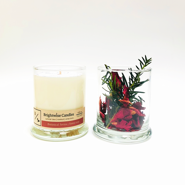 Forest Rose Scented Soy Wax Candle - Brightwise Candles