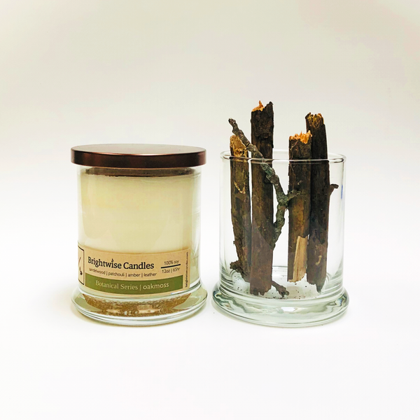 Oakmoss Scented Soy Wax Candle - Brightwise Candles