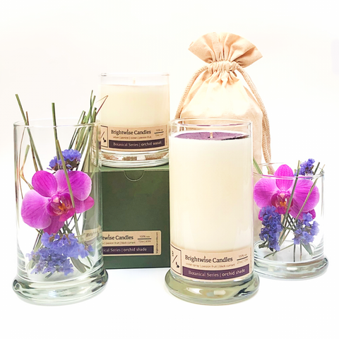 Orchid Shade Scented Soy Wax Candle - Brightwise Candles