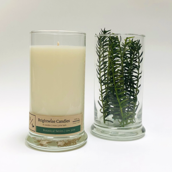Raw Pine Scented Soy Wax Candle - Brightwise Candles