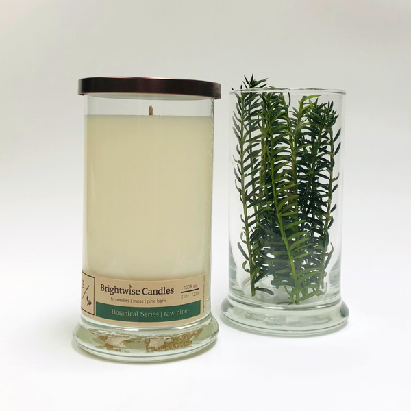 Raw Pine Scented Soy Wax Candle - Brightwise Candles