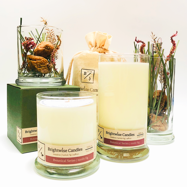 Sunlit Fig Scented Soy Wax Candle - Brightwise Candles
